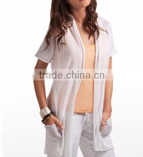 15SHT3122 Linen Knit Robe Sweater