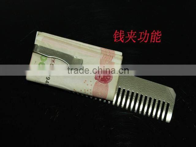 Titanium Multi-functional Metal Teeth Comb and Titanium Hair Comb with Bottle Opener