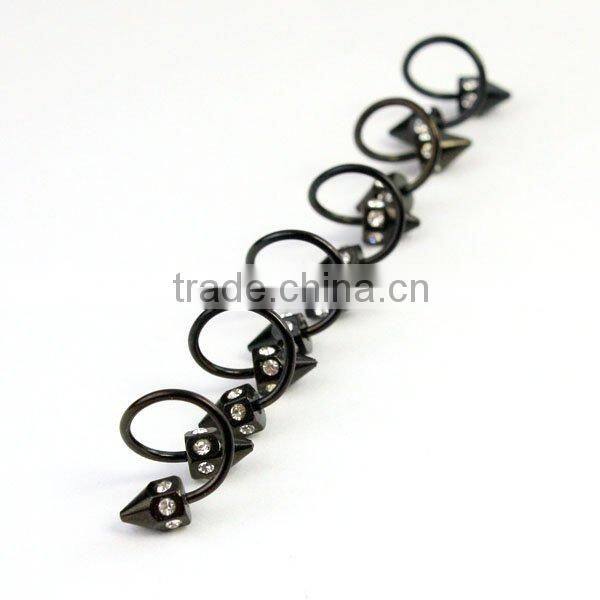 Anodized titanium twister rings body piercing jewelry