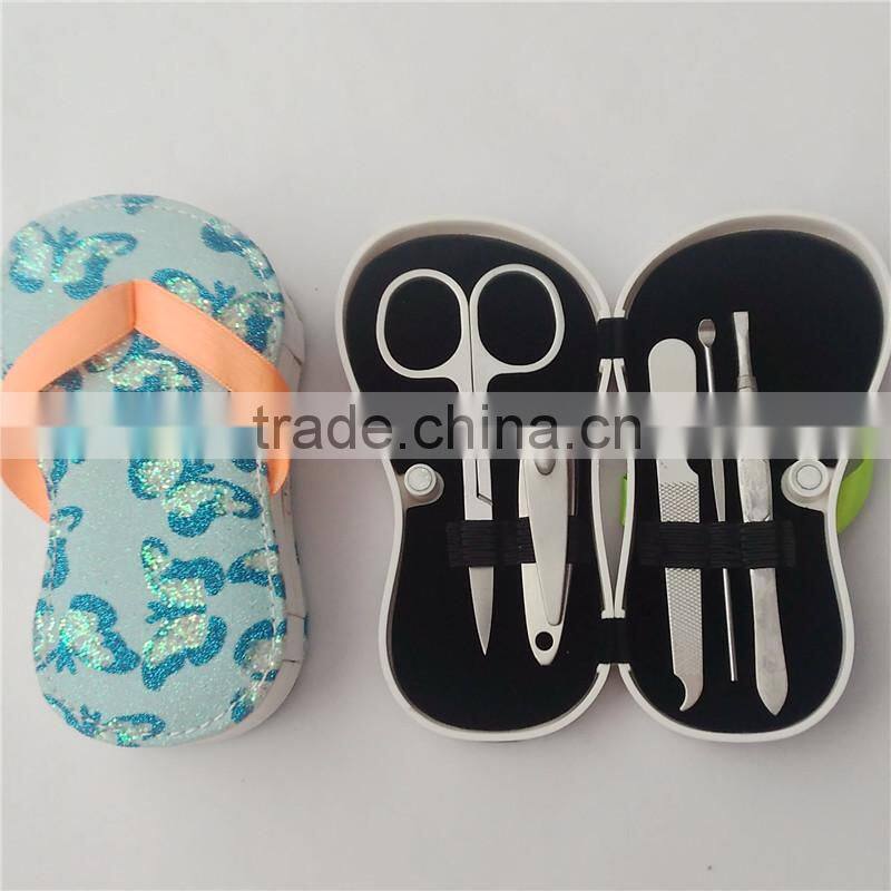 Manufacturer hot sale slipper girl manicure set