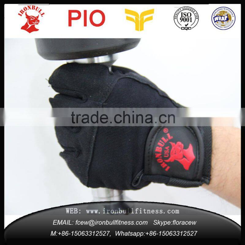 leatherer fingerless weight lifting gloves