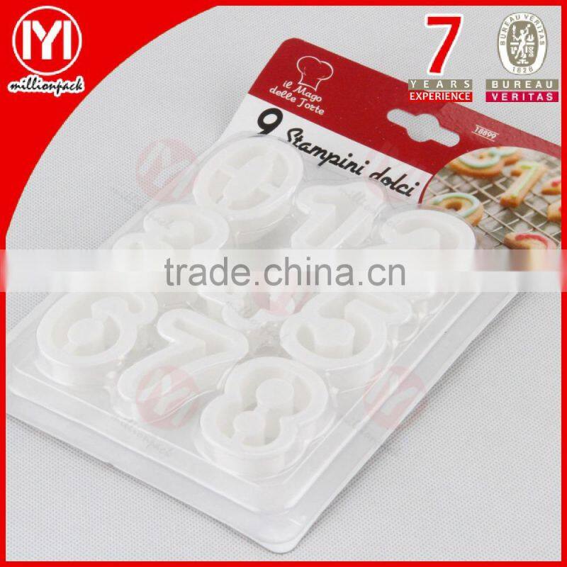 High quality Plastic Number shape cookie cutter