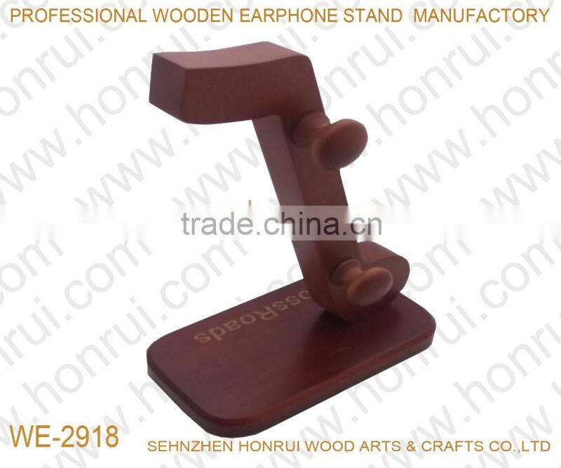 Wooden Earphone Display, Custom shape earphone wooden display, earphone display supplier