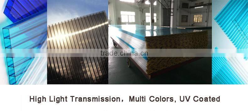 twinwall triple wall four wall pc hollow sheet transparent roofing sheet