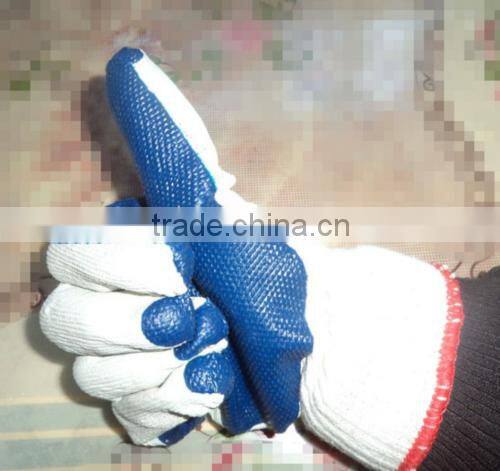 rubber gloves green blue red rubber coated gloves for contruction