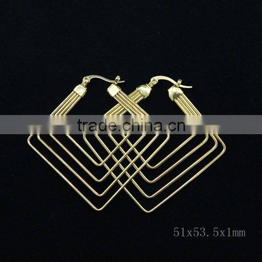 square loop earrings for lady high quality