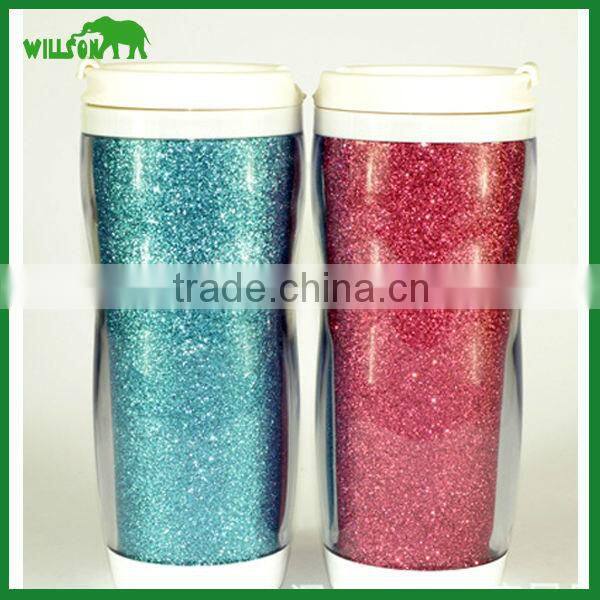 14 ounce coffee collector tumbler, thermal coffee travel mug,400ml double wall tumbler