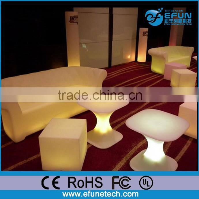 remote control portable rgb color changed inflatable outdoor furniture plastic led sofa