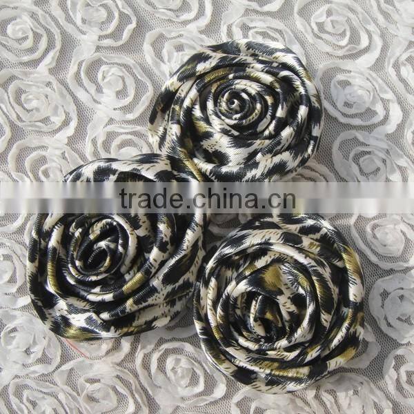 Direct manufacturer cheap item to sell ribbon satin rose flower artificial design for holiday/party/tutu dress supplies