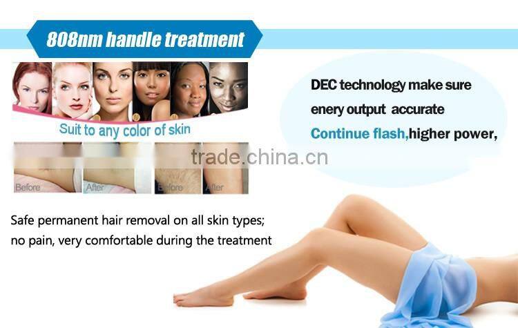 2016 New vertical no no hair removal ipl system for laser diodo 808