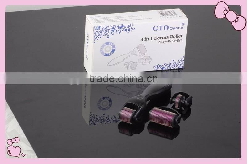 Titanium 3 in 1 derma roller for face care dermaroller manufacturer price