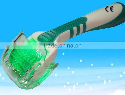 titanium MTs derma roller with 405 nm blue Led light for skin rejuvenation and wrinkle removal with CE