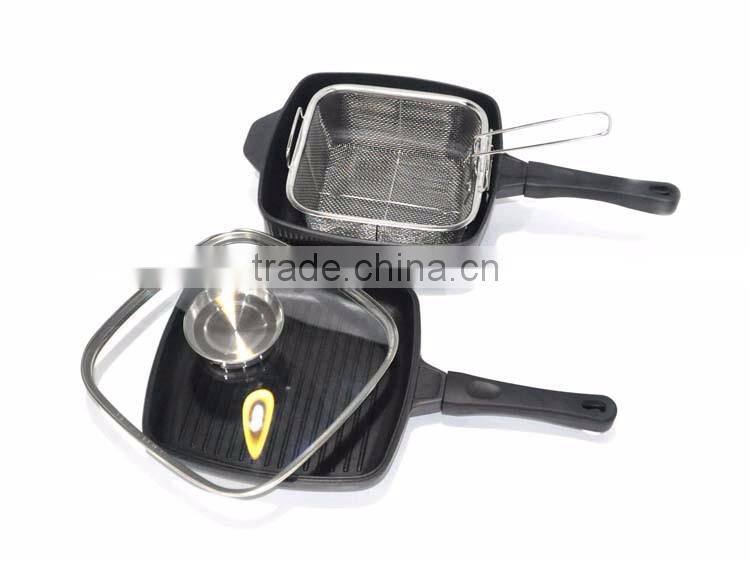 Hot Selling Multifunction Double Pot Set Non-stick Cookware Set Frying Pan