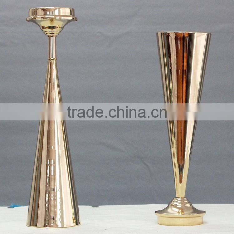 gold plating fashion candelabra flower holder