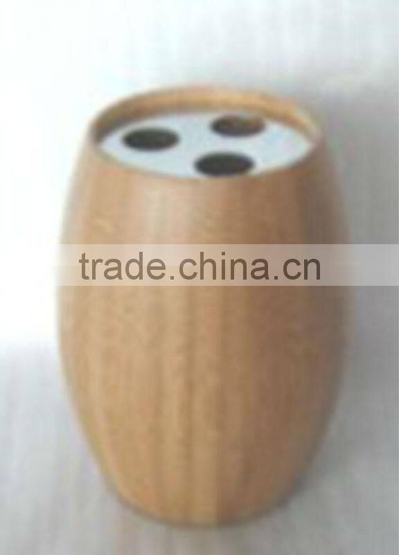 Bamboo toothbrush holder
