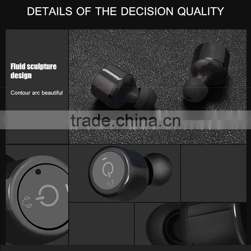 High quality CSR 4.2 version wireless bluetooth twins stereo In-Ear earphones
