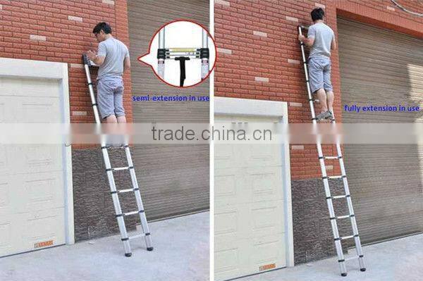 2m 7 steps EN131 extension telescopic aluminium ladder