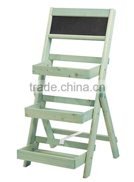 Best price outdoor wooden 2 and 3 tier plant stand whole sale
