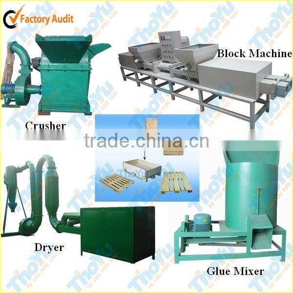 hot press block making machine with waste wood pallet(0086-15903675071)