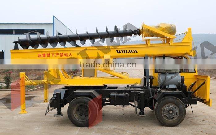 GNLZ360 Wheel long spiral piling machine Automatic Feed Screw Piles Machine