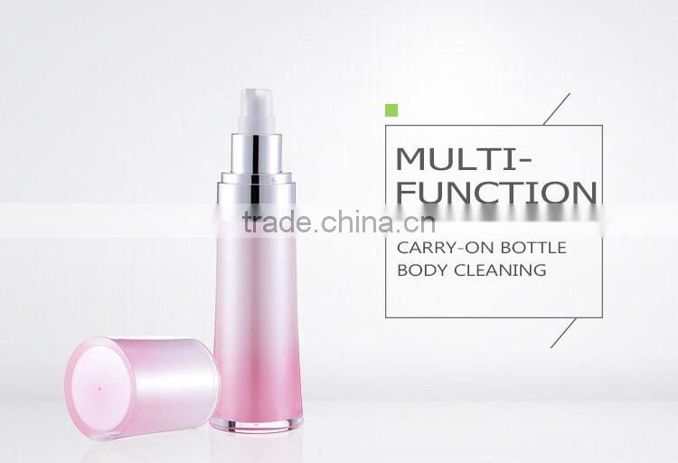 Sun-rain Hot Stamping screen printing PMMA materia airless lotion spray bottle