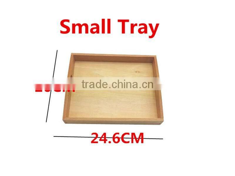 Custom kindergarten Montessori teaching aids wooden serving tray
