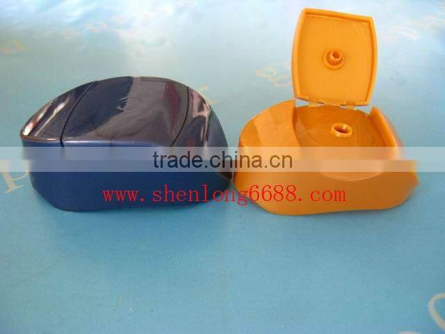Plastic press on shampoo bottle caps