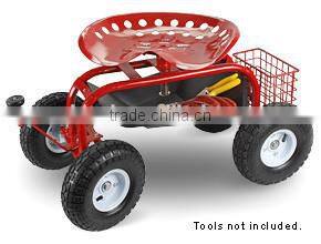 rolling garden cart with seat