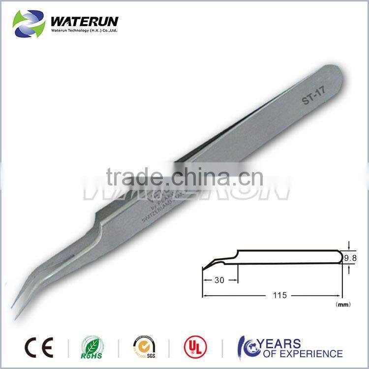 high precision curved tweezers stainless steel material