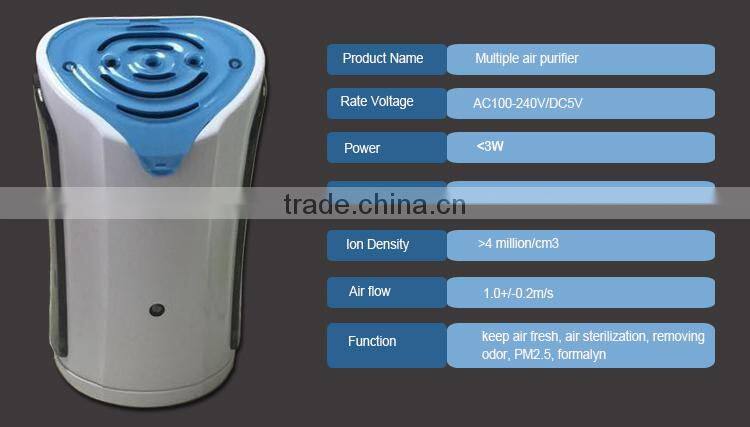 2016 hot sale clothes press filter pm2.5 air purifier without hepa