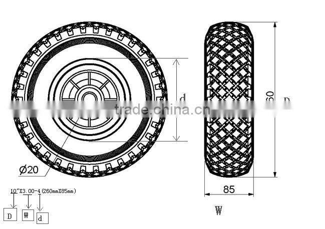 Rubber Wheel 260X85 High Quality & Reasonable Price