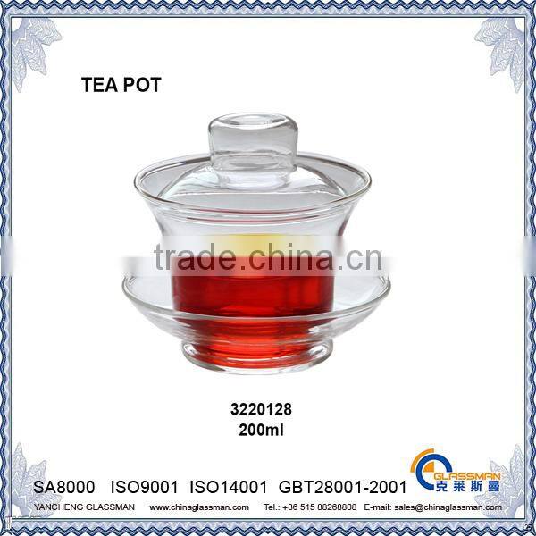 hot sale fancy borosilicate glass tea pot TC128