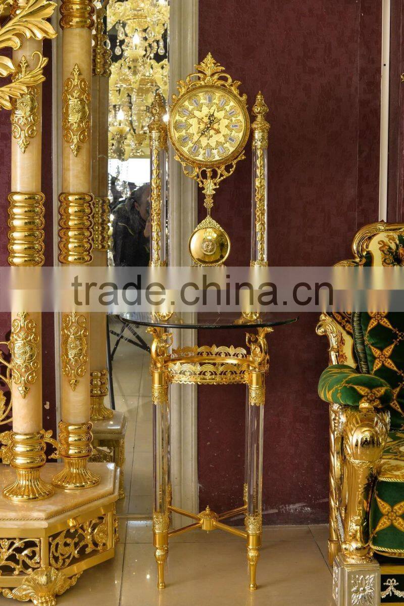 Rare Antique French Gold Gilt Ormolu Ornate Mantel Pendulum Table Clock