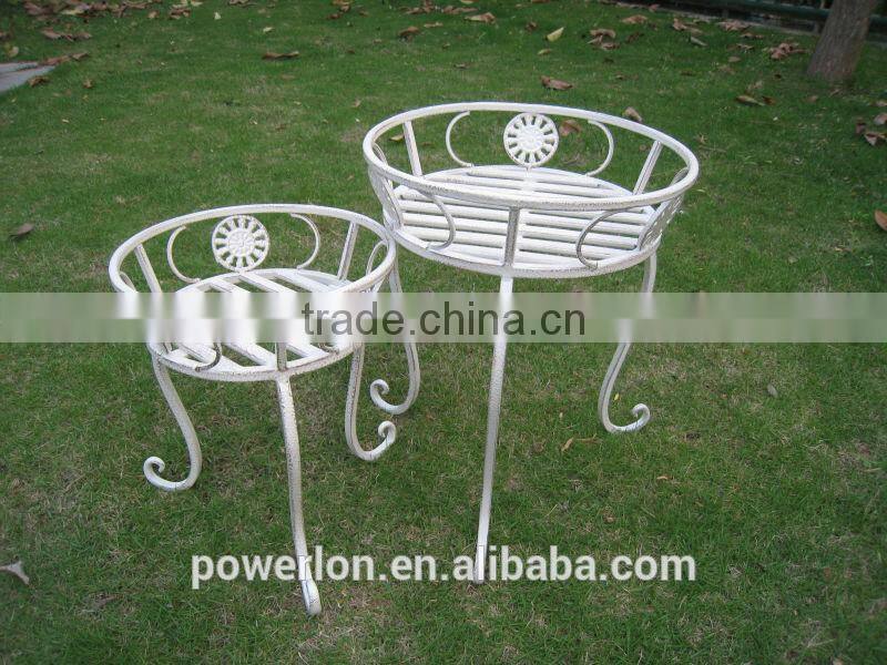 2014 NEW designs Vintage garden plant stand 3 tiers for outdoor and indoor