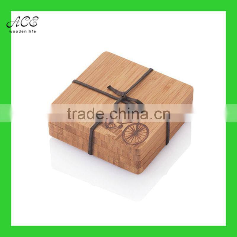 Custom bamboo coasters Laser engraved bamboo coasters Bamboo placemat