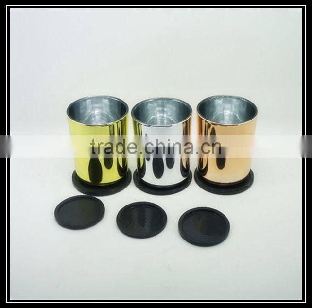 15 oz glass candle container with marble lid