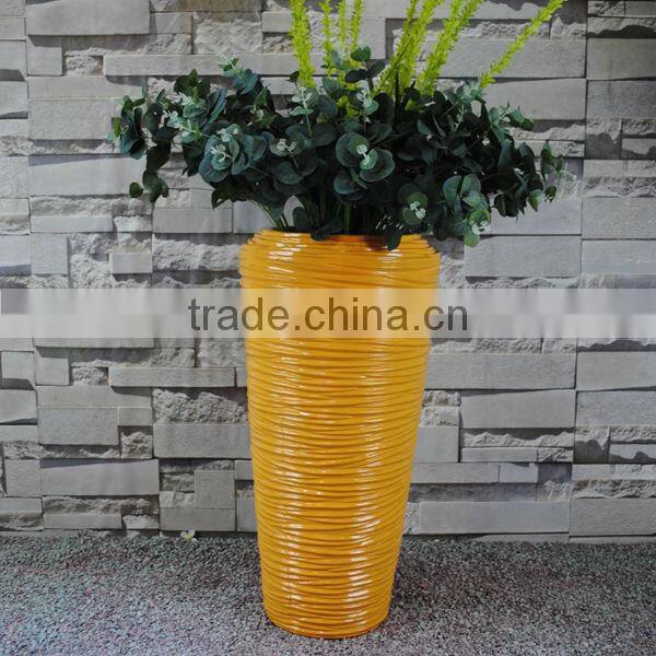 New Handmade OEM Serve Resin Tall Flower Pot Indoor Plant