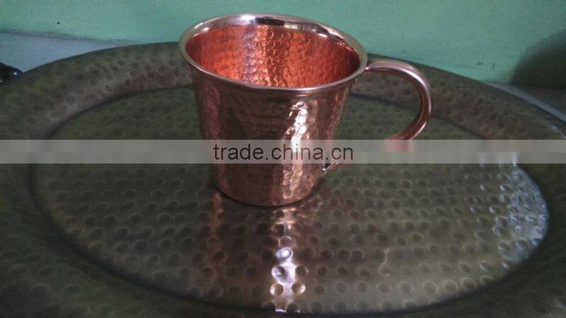 Copper Hammered Julep Cup/ Moscow Mule hammered mug,12oz