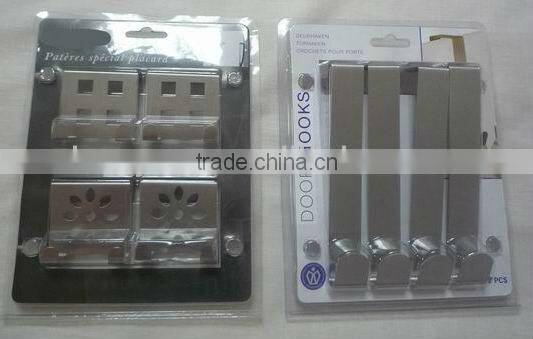 2016 Fashion Black Metal Hanging Over Door Coat Hooks