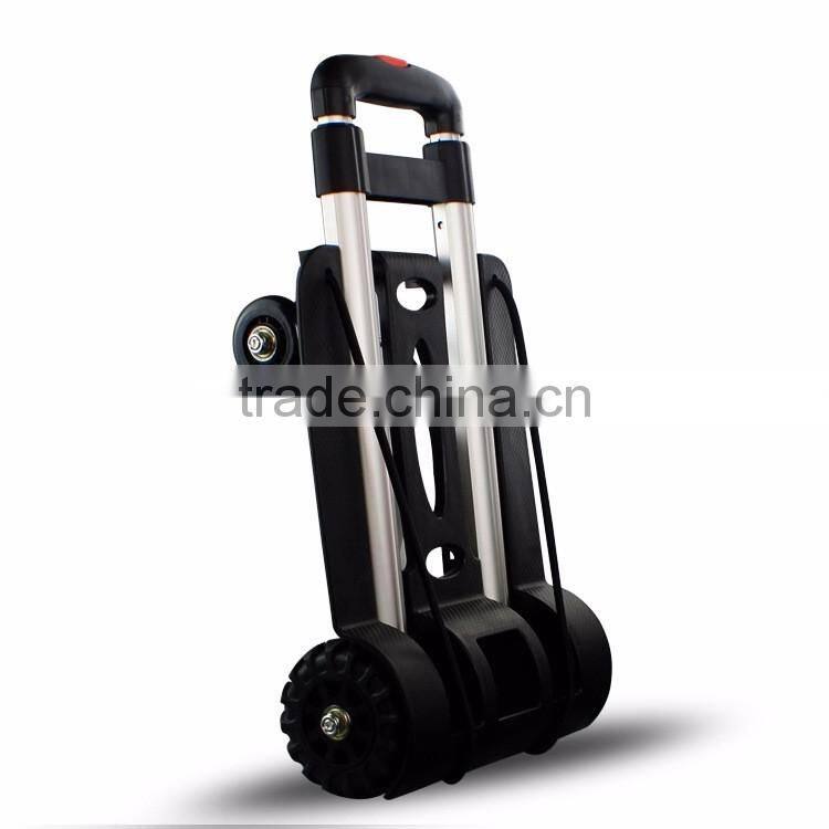 Upgrade Folding Shopping Cart with 4 Wheels/Lightweight Aluminum Cube Folding Luggage Cart/ Portable Hand Trolley