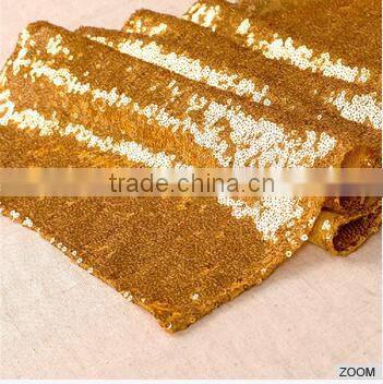 bright sequin table runner for wedding deco