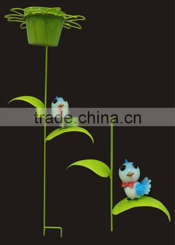 2014 new design cute cartoon boy reading with flower planter ceramic pot garden decoration