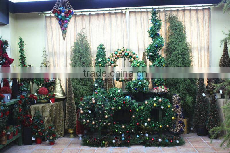 mini / huge artificial christmas pine tree / ring / flower for home / hotel / office (new christmas combination of Este-010 )