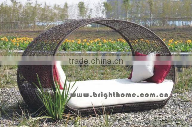 Outdoor Leisure Patio Rattan Garden Modern Dining Lying Bed