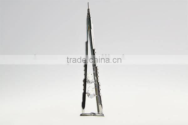 Chromed Plated Dubai Burj Khalifa Stand With crystals from swarovski