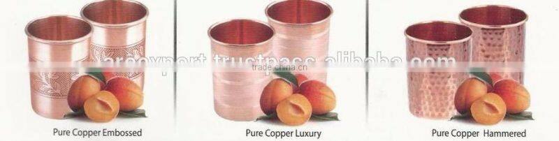 copper & stainless steel water glass