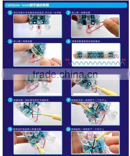 Free Shipping 600pcs Glow In The Dark Ranbow Fun Diy Colorful Loom Kit Rubber Bands Plastic Box