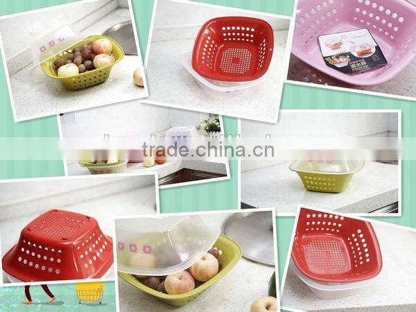 PP Double drop of fruit and vegetable basket
