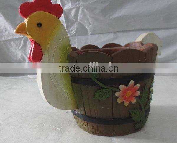 Colorful garden balcony fiberglass animal shape planters pot
