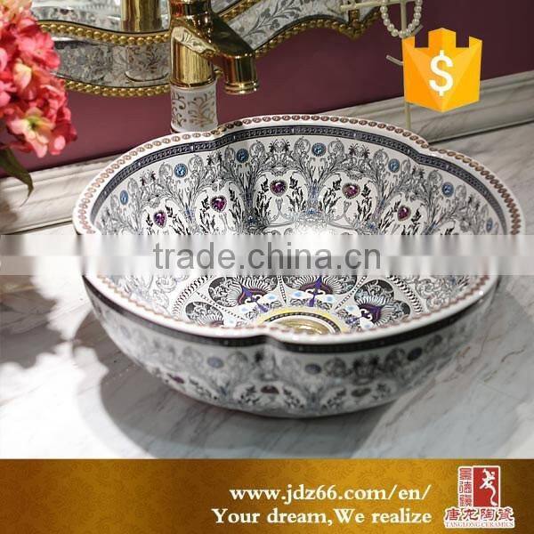 Jingdezhen ceramic washbasin table top hand wash basin